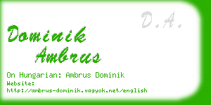 dominik ambrus business card